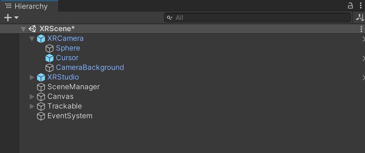 XRCamera Hierarchy